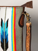 Load image into Gallery viewer, Western Hand Tooled Leather Purse, Concealed Carry Purse, Cowhide Purse, Saddle Blanket Bag, Genuine Cowhide, Western Purse, Leather Fringe
