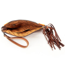 Load image into Gallery viewer, Western Hand Tooled Leather Wallet Purse, Leather Crossbody Purse, Genuine Leather Bag, Genuine Cowhide Bag, Western Purse, Luxury Wallet
