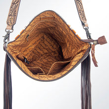 Load image into Gallery viewer, Western Purse, Tooled Leather Purse, Conceal Carry Purse, Cowhide Purse, American Darling Purse, Western Crossbody Purse, Leather Fringe
