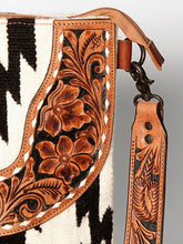 Load image into Gallery viewer, Western Purse, Tooled Leather Purse, Conceal Carry Purse, Cowhide Purse, American Darling Purse, Western Crossbody Purse, Leather Fringe
