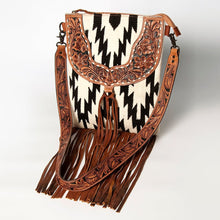 Load image into Gallery viewer, Western Purse, Tooled Leather Purse, Conceal Carry Purse, Cowhide Purse, American Darling Purse, Western Crossbody Purse, Leather Fringe
