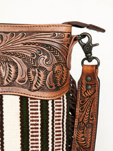 Load image into Gallery viewer, Western Hand Tooled Leather Purse, Concealed Carry Purse, Cowhide Purse, Saddle Blanket Bag, Genuine Cowhide, Western Purse, Leather Fringe
