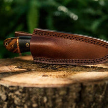 Load image into Gallery viewer, Damascus Fixed Blade Knife, Damascus Steel Hunting knife, Damascus Skinner Knife, Rosewood Handle, Damascus Steel Knife, Camping Knife
