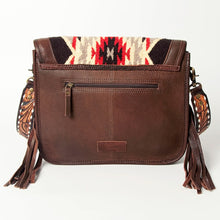 Load image into Gallery viewer, Western Hand Tooled Leather Purse, Cowhide Purse, Concealed Carry Purse, American Darling, Genuine Cowhide, Western Purse, Leather Fringe
