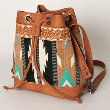 Load image into Gallery viewer, Western Hand Tooled Leather Purse, Concealed Carry Purse, Cowhide Purse, Saddle Blanket Bag, Genuine Cowhide, Western Purse, Leather Fringe
