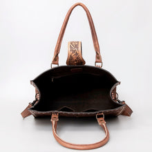 Load image into Gallery viewer, Western Hand Tooled Leather Purse, Conceal Carry Purse, Cowhide Purse, American Darling Purse, Western Crossbody Purse, Leather Fringe
