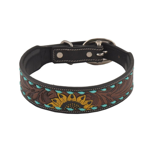 Hand Tooled Leather Dog Collar, Myra Bag Leather Collar, Western Dog Collar, Handcrafted Dog Collar, Leather Dog Collar