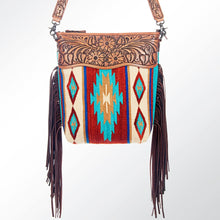 Load image into Gallery viewer, Western Purse, Tooled Leather Purse, Conceal Carry Purse, Cowhide Purse, American Darling Purse, Western Crossbody Purse, Leather Fringe
