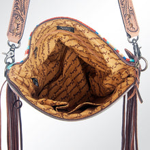 Load image into Gallery viewer, Western Purse, Tooled Leather Purse, Conceal Carry Purse, Cowhide Purse, American Darling Purse, Western Crossbody Purse, Leather Fringe
