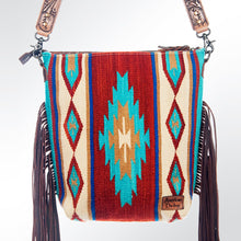 Load image into Gallery viewer, Western Purse, Tooled Leather Purse, Conceal Carry Purse, Cowhide Purse, American Darling Purse, Western Crossbody Purse, Leather Fringe
