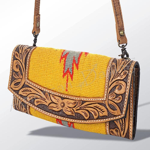 Western Hand Tooled Leather Purse, Concealed Carry Purse, Cowhide Purse, Saddle Blanket Bag, Genuine Cowhide, Western Wallet, Leather Fringe