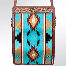 Load image into Gallery viewer, Western Hand Tooled Leather Purse, Concealed Carry Purse, Cowhide Purse, Saddle Blanket Bag, Genuine Cowhide, Western Wallet, Leather Fringe
