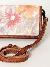 Load image into Gallery viewer, Western Hand Tooled Leather Purse, Concealed Carry Purse, Cowhide Purse, Saddle Blanket Bag, Genuine Cowhide, Western Wallet, Leather Fringe
