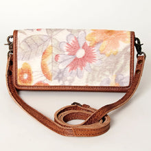 Load image into Gallery viewer, Western Hand Tooled Leather Purse, Concealed Carry Purse, Cowhide Purse, Saddle Blanket Bag, Genuine Cowhide, Western Wallet, Leather Fringe
