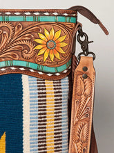 Load image into Gallery viewer, Western Purse, Hand Tooled Leather Purse, Leather Western Crossbody Purse, Cowhide Purse, American Darling Purse, Leather Fringe
