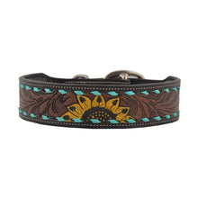 Load image into Gallery viewer, Hand Tooled Leather Dog Collar, Myra Bag Leather Collar, Western Dog Collar, Handcrafted Dog Collar, Leather Dog Collar
