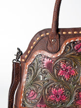 Load image into Gallery viewer, Western Purse, Tooled Leather Purse, Conceal Carry Purse, Cowhide Purse, American Darling Purse, Western Crossbody Purse, Turquoise
