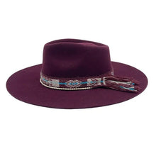Load image into Gallery viewer, Womens Wide Brim Fedora Hat, Wool Fedora Hat, Unisex Felt Hat, Felt Cowboy Hat, Wide Brimmed Fedora, Wool Fedora Unisex, Womens Felt Hat
