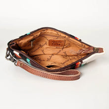 Load image into Gallery viewer, Western Hand Tooled Leather Wallet Wristlet, Leather Clutch Purse, Genuine Leather Bag, Genuine Cowhide Bag, Western Purse, Luxury Wallet
