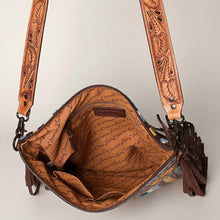 Load image into Gallery viewer, Western Purse, Hand Tooled Leather Purse, Leather Western Crossbody Purse, Cowhide Purse, American Darling Purse, Leather Fringe
