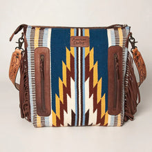 Load image into Gallery viewer, Western Purse, Hand Tooled Leather Purse, Leather Western Crossbody Purse, Cowhide Purse, American Darling Purse, Leather Fringe
