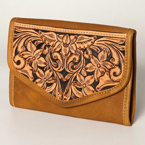 Western Hand Tooled Leather Jewelry Case, Hair on Hide Jewelry Holder, Cowhide Jewelry, Tooled Leather, Jewelry Purse