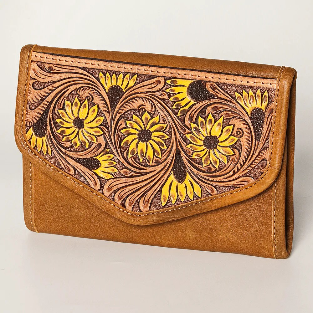 Western Hand Tooled Leather Jewelry Case, Hair on Hide Jewelry Holder, Cowhide Jewelry, Tooled Leather, Jewelry Purse