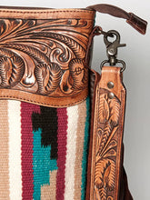 Load image into Gallery viewer, Western Hand Tooled Leather Purse, Conceal Carry Purse, Cowhide Purse, American Darling Purse, Western Crossbody Purse, Leather Fringe
