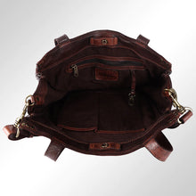 Load image into Gallery viewer, Genuine Leather Purse, Concealed Carry Purse, Cowhide Purse, Leather Purse Women, Genuine Cowhide, Western Purse, Leather Fringe
