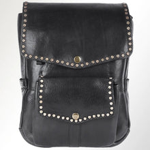 Load image into Gallery viewer, Leather Backpack Women, Leather Backpack Purse, Leather Backpack, Western Purse, Small Leather Backpack, Cowhide Backpack, Cowhide Purse
