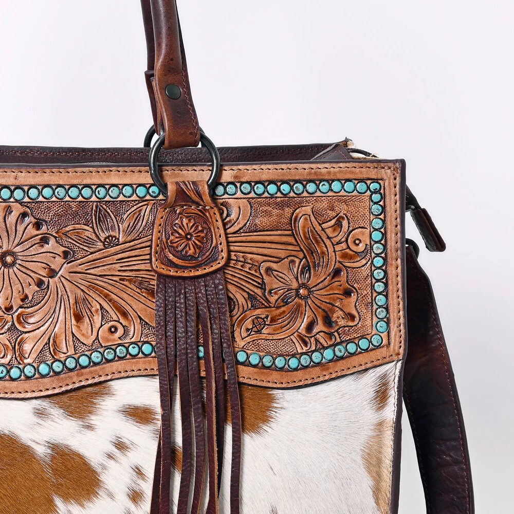 Western Purse, Hand Tooled Leather Purse, Conceal Carry Purse, Cowhide Purse, American Darling Purse, Western Crossbody Purse