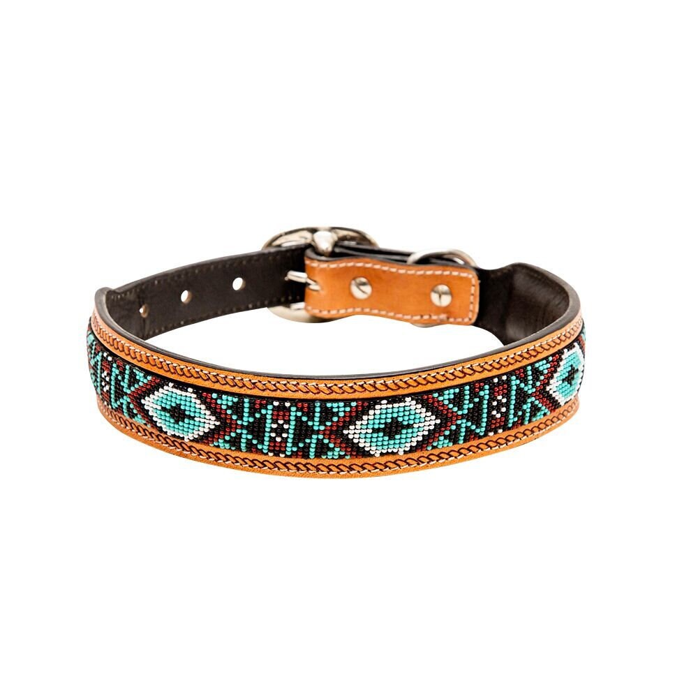 Hand Tooled Leather Dog Collar, Myra Bag Leather Collar, Western Dog Collar, Handcrafted Dog Collar, Leather Dog Collar