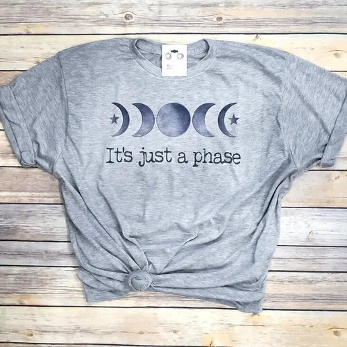 It's Just A Phase Graphic Tee, Soft Womens Graphic Tee, Cotton Blend Tee, Bleached Graphic Tee, Vintage Tee, Funny Tee, Humor Tee