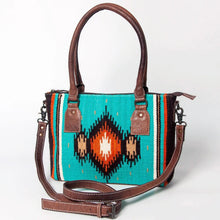Load image into Gallery viewer, Leather Western Purse, Cowhide Purse, Saddle Blanket Purse, American Darling Purse, Serape Purse, Western Purse, Leather Shoulder Bag
