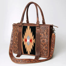 Load image into Gallery viewer, Western Hand Tooled Leather Purse, Conceal Carry Purse, Cowhide Purse, American Darling Purse, Western Crossbody Purse, Leather Fringe
