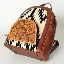 Load image into Gallery viewer, Leather Backpack Women, Leather Backpack Purse, Leather Backpack, Western Purse, Small Leather Backpack, Cowhide Backpack, Cowhide Purse
