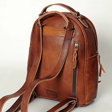 Load image into Gallery viewer, Leather Backpack Women, Leather Backpack Purse, Leather Backpack, Western Purse, Small Leather Backpack, Cowhide Backpack, Cowhide Purse
