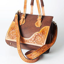 Load image into Gallery viewer, Western Hand Tooled Leather Purse, Genuine Leather Purse, Cowhide Purse, Genuine Cowhide, Western Purse, Hand Tooled leather Purse
