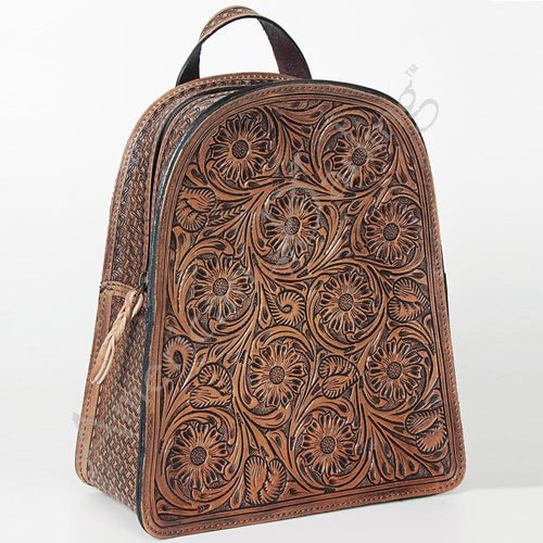 Hand Tooled Leather Backpack Women, Leather Backpack Purse, Leather Backpack, Western Purse, Small Leather Backpack, Cowhide Backpack