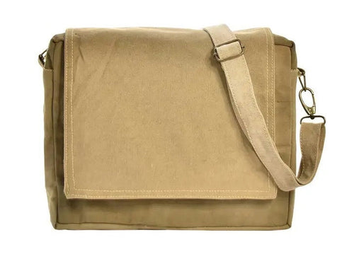 Recycled Military Tent Bag, Laptop Bag, Recycled Canvas Tote Bag, Vintage Fabric Bag, Military bag, Military Wife Gift, Upcycled Canvas Bag