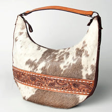 Load image into Gallery viewer, Western Hand Tooled Leather Purse, Hobo Cowhide Purse, Leather Hobo Purse, Conceal Carry Purse, Genuine Cowhide, Western Purse
