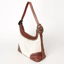 Load image into Gallery viewer, Western Hand Tooled Leather Purse, Hobo Cowhide Purse, Leather Hobo Purse, Conceal Carry Purse, Genuine Cowhide, Western Purse
