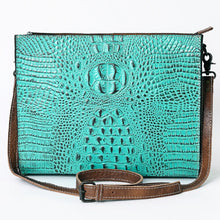 Load image into Gallery viewer, Western Leather Purse, Alligator Leather Purse, Conceal Carry Purse, Cowhide Purse, American Darling Leather Crossbody Purse
