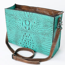 Load image into Gallery viewer, Western Leather Purse, Alligator Leather Purse, Conceal Carry Purse, Cowhide Purse, American Darling Leather Crossbody Purse
