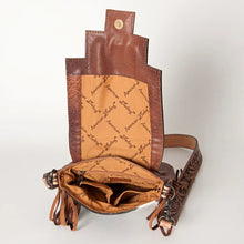 Load image into Gallery viewer, Western Purse, Cowhide Purse, Hand Tooled Leather Purse, Cowhide Purse, Concealed Carry Purse, Saddle Blanket, Leather Fringe
