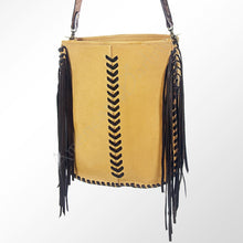 Load image into Gallery viewer, Western Hand Tooled Leather Purse, Cowhide Purse, Conceal Carry Purse, American Darling Purse, Western Purse with Leather Fringe
