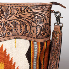 Load image into Gallery viewer, Western Hand Tooled Leather Purse, Cowhide Purse, Conceal Carry Purse, American Darling Purse, Western Purse with Leather Fringe
