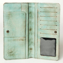 Load image into Gallery viewer, Womens Leather Wallet, Vintage Leather Wallet, Distressed Leather Wallet, Soft Leather Wallet, Genuine Leather Clutch
