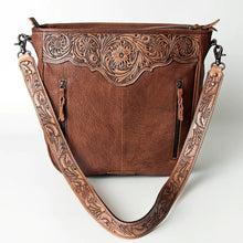 Load image into Gallery viewer, Western Hand Tooled Leather Purse, Concealed Carry Purse, Cowhide Purse, Saddle Blanket Bag, Genuine Cowhide, Western Purse
