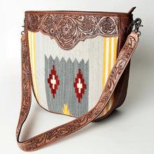 Load image into Gallery viewer, Western Hand Tooled Leather Purse, Concealed Carry Purse, Cowhide Purse, Saddle Blanket Bag, Genuine Cowhide, Western Purse
